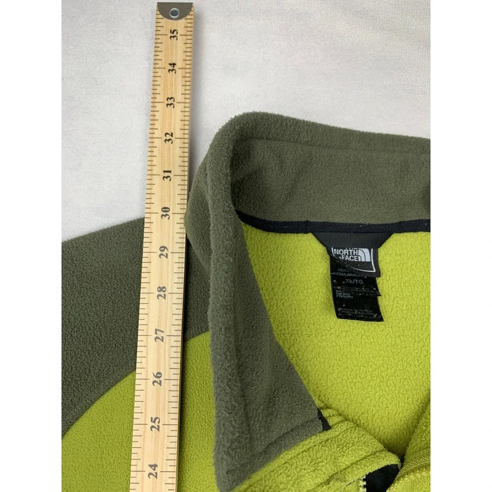 The North Face Denali Mens XL Full Zip‎ Fleece Jacket Lime Olive Green F09